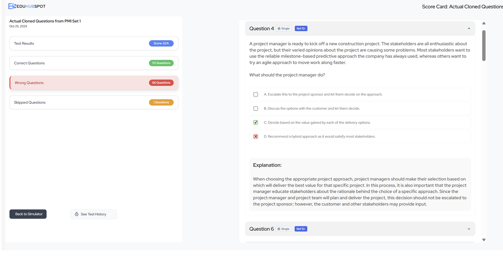 LMS Chapter-Wise Test Review